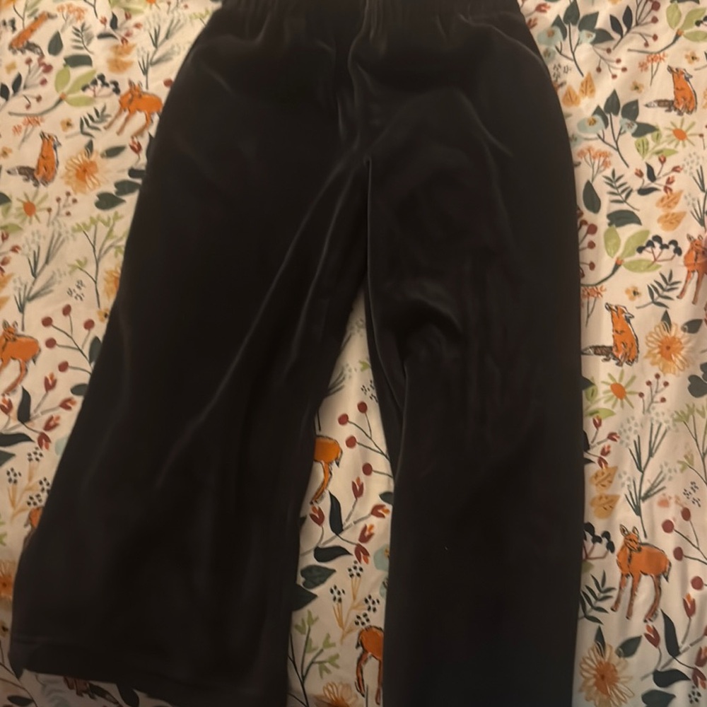 Kids Black Velvet Pants